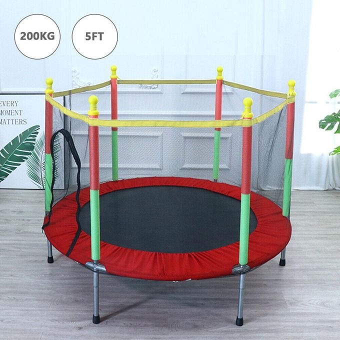 Indoor Trampoline with Safety Net and Safety Cushion Portable Trampolines