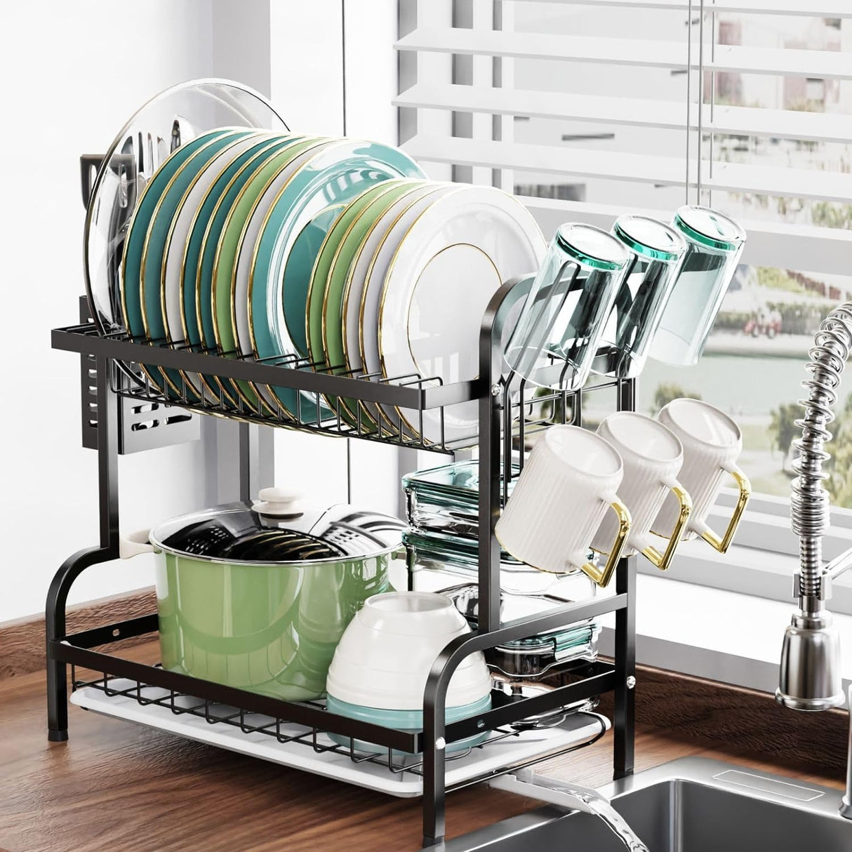 Premium stainless steel Dish rack 2- Tier