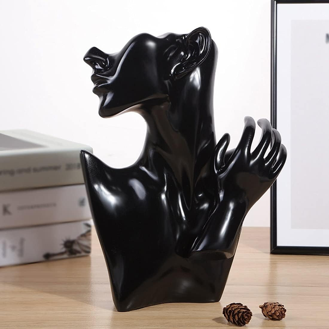 Resin Statue Character Sculpture Jewelry Stand Earrings Necklace Display Stand Room Decoration