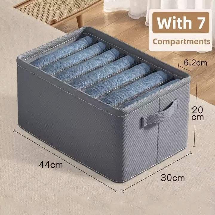 Wardrobe Clothes Organiser,Foldable Jeans Drawer Closet Organizer