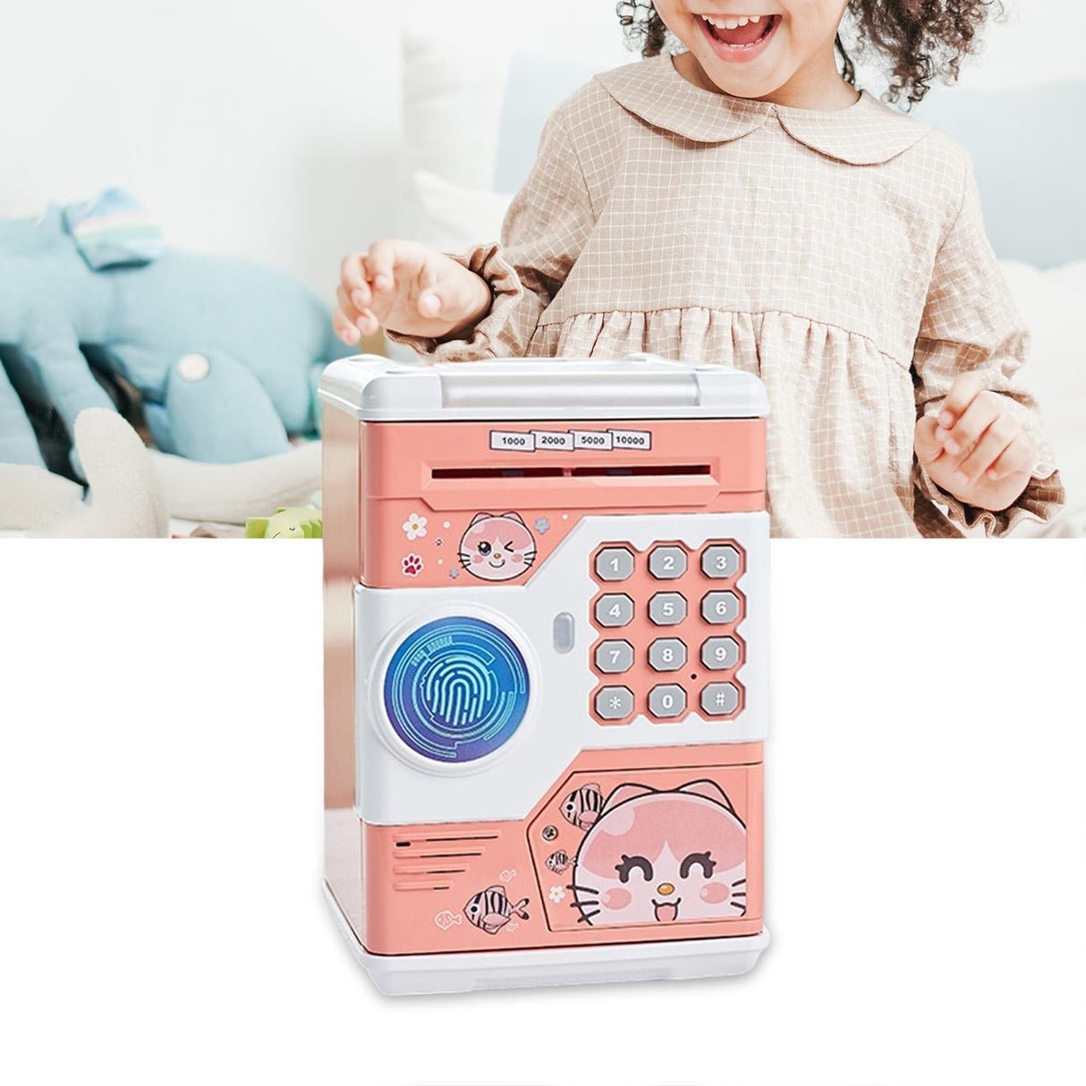 Kids Piggy Bank Password Protection Automatic Saving Bank Toy