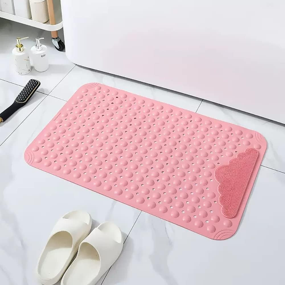 Non Slip Shower Mat with Foot Massage Area, 50 x 80 cm,