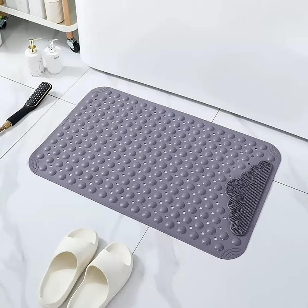 Non Slip Shower Mat with Foot Massage Area, 50 x 80 cm,