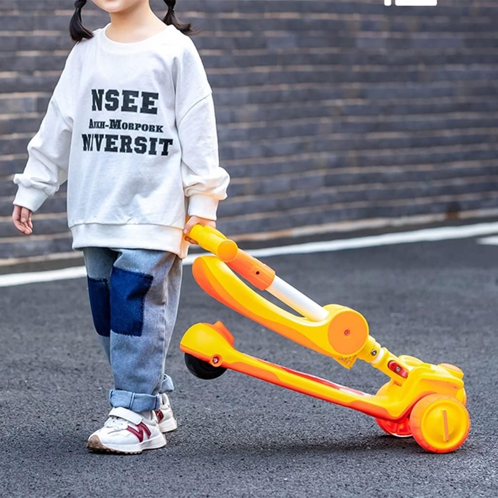 3 Wheeled Scooter for Kids, 2-in-1 Sit Stand Child Toy Kick Scooters