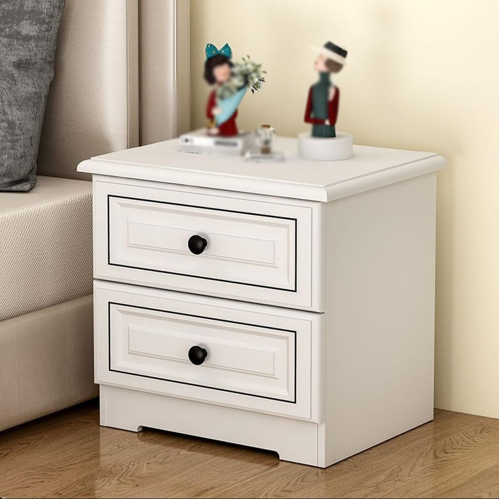 Nightstand with 2 Drawers, Modern End Table with Drawer, Dresser Organizer Countertop, Bedside Tables  Wooden Bedside Drawer