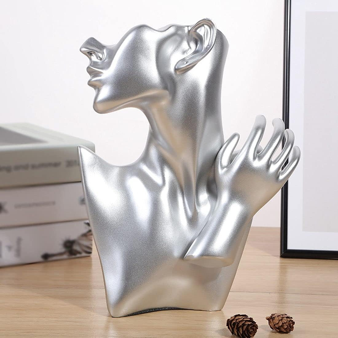 Resin Statue Character Sculpture Jewelry Stand Earrings Necklace Display Stand Room Decoration