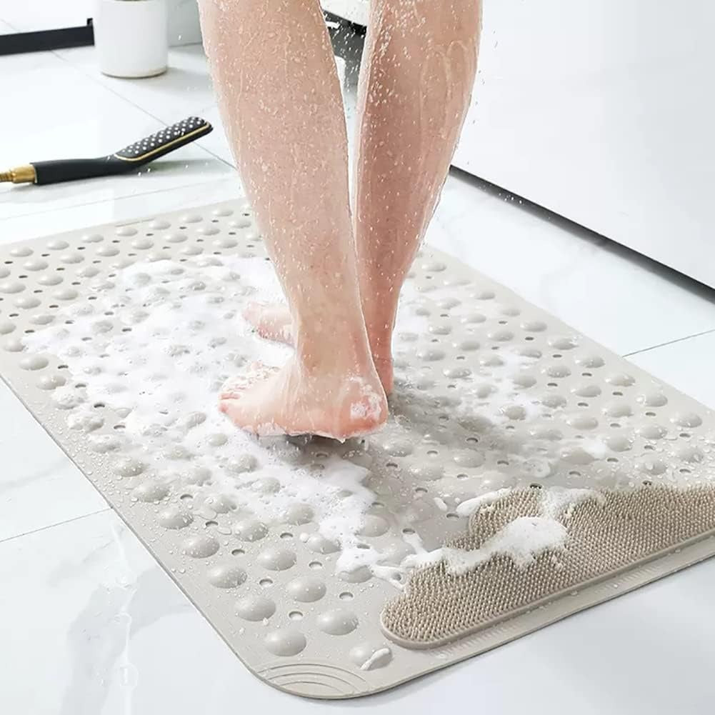 Non Slip Shower Mat with Foot Massage Area, 50 x 80 cm,