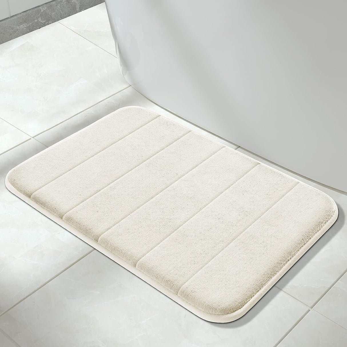 Memory Foam Soft Bath Mats - Non Slip Absorbent Bathroom Rugs