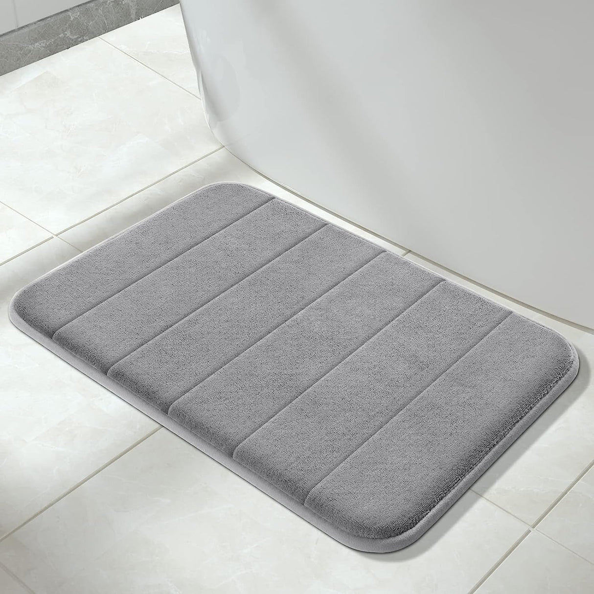 Memory Foam Soft Bath Mats - Non Slip Absorbent Bathroom Rugs