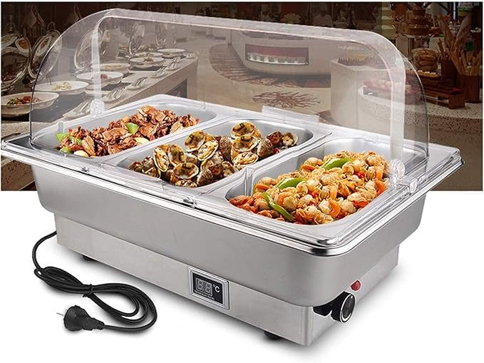 Buffet Warming Tray Chafing Dish High Grade Stainless Steel Chafer Complete Set Buffet Warmer Electric Heating