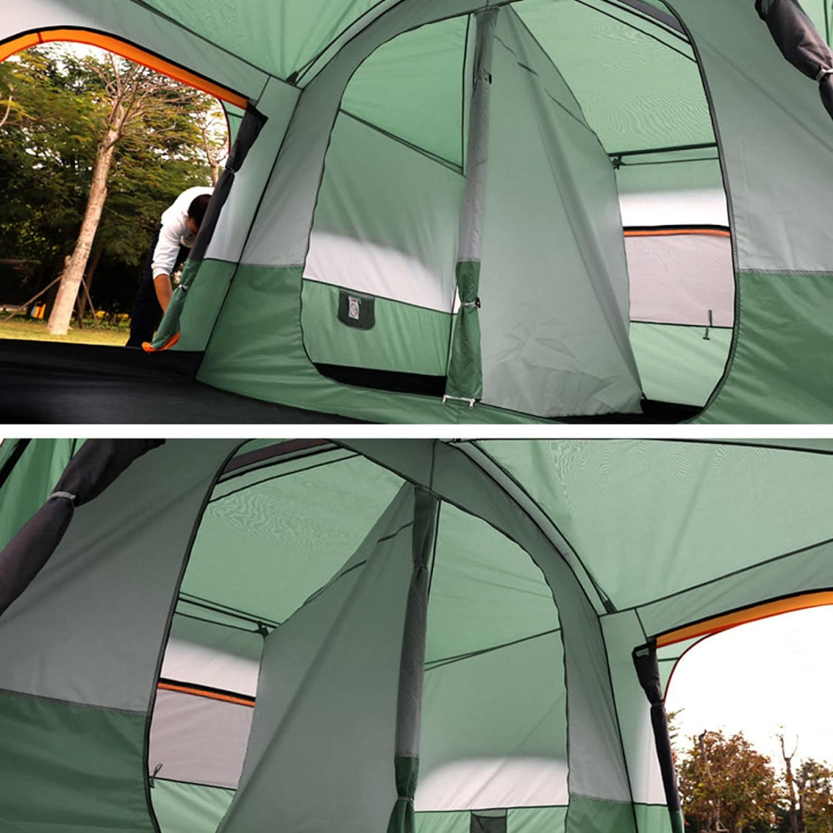 Tent for Camping 5 to 12 Persons Waterproof Camping Family Tent with 2 Rooms