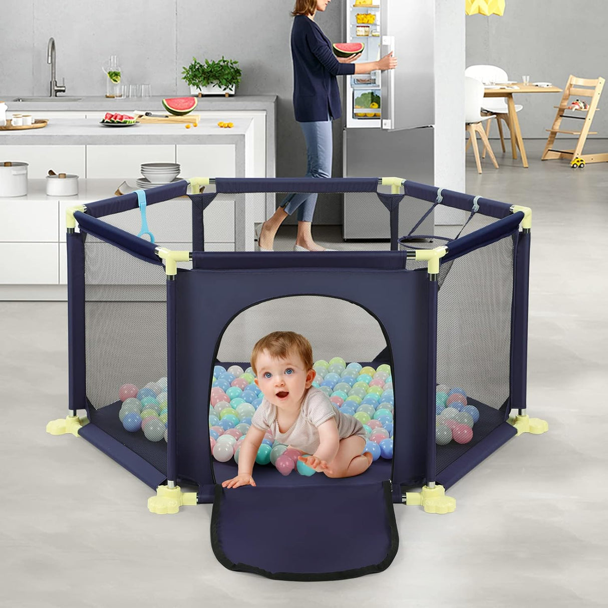 Kids Playard Playpen for Baby Toddlers, Large Indoor Outdoor Kids Activity Centre