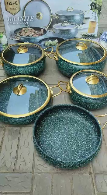 9pcs Granite Classy Cookware Set