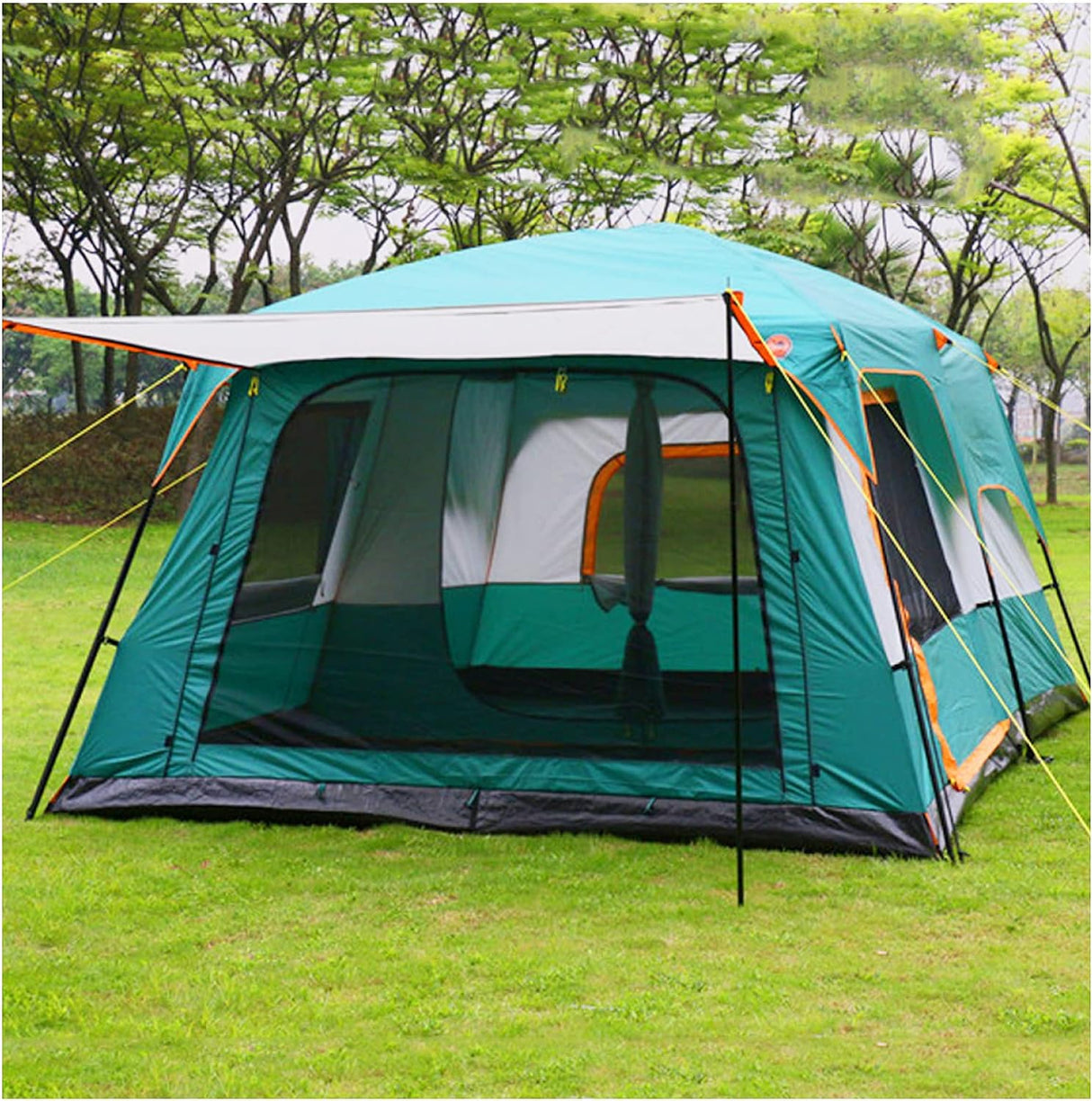 Tent for Camping 5 to 12 Persons Waterproof Camping Family Tent with 2 Rooms