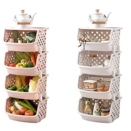 4 tier Multifunctional plastic storage