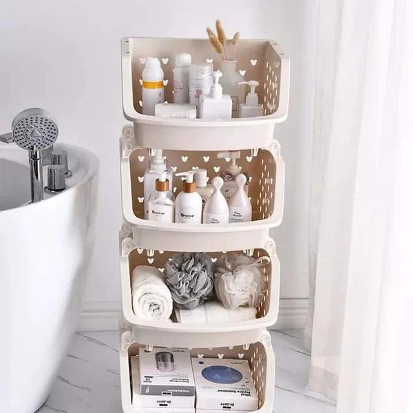 4 tier Multifunctional plastic storage