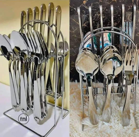 Heavy duty 24pcs Stainless Steel Cutlery set