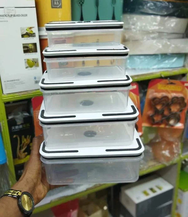 5in 1 Microwaveable Fridge Storage Containers