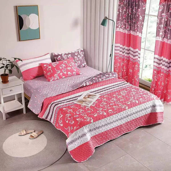 7pcs Woolen Duvet +Curtains Set