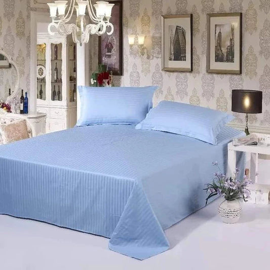 Blue Striped Bedsheets 7*6-2Sheets+2Pillow Cases