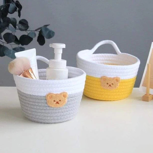 Handmade delicate cotton rope sundries basket