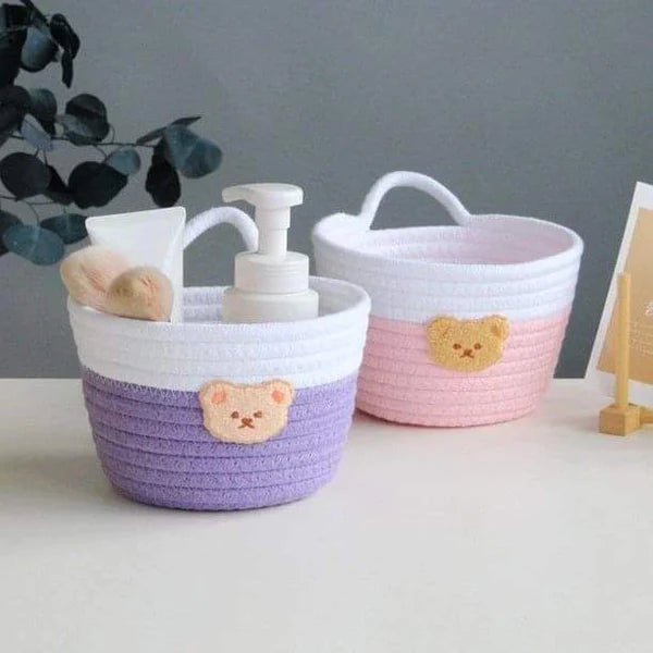 Handmade delicate cotton rope sundries basket