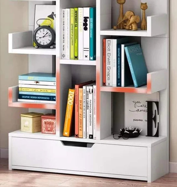 Big Multipurpose Bookshelf with a lower Drawer Case