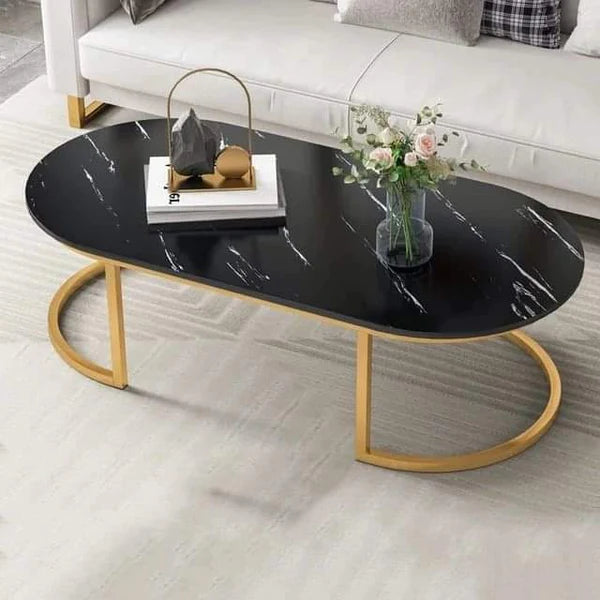 Marble Effect Wooden Coffee Table