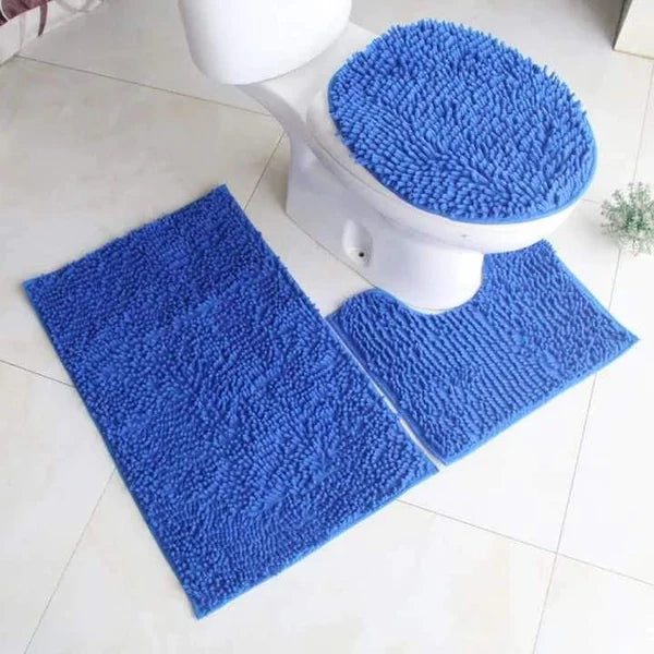 3 pcs Microfiber toilet mat set