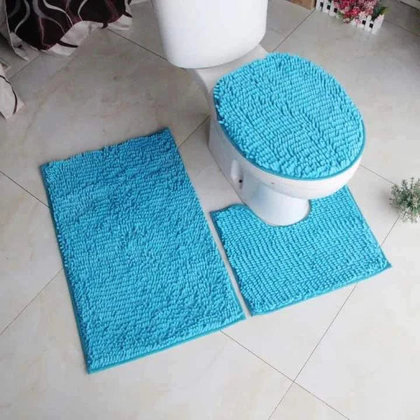 3 pcs Microfiber toilet mat set