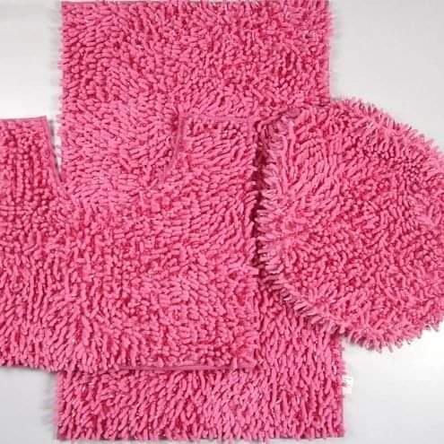 3 pcs Microfiber toilet mat set