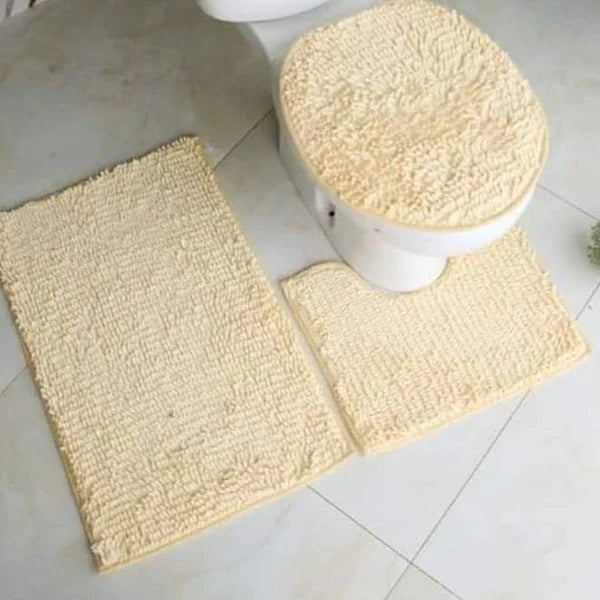 3 pcs Microfiber toilet mat set