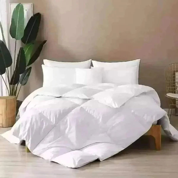 Plain White Binded Cotton Duvet