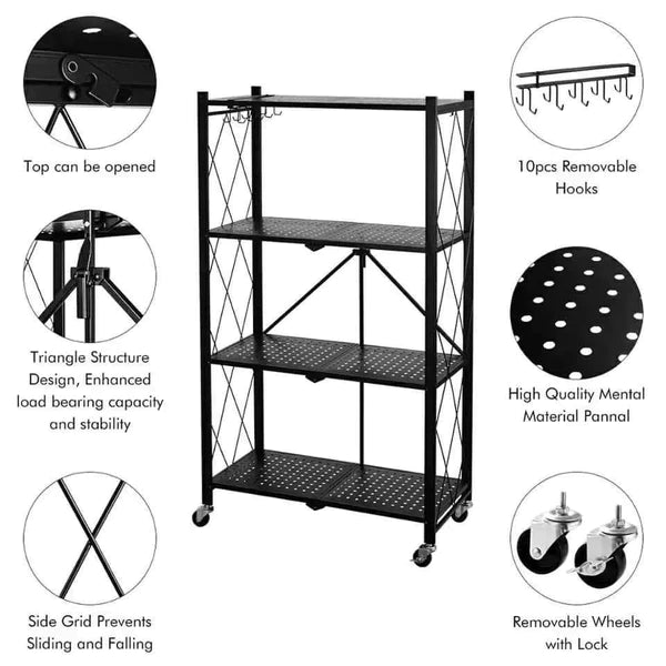 Multifunctional Foldable Kitchen Rack