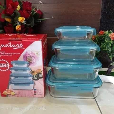 Borosilicate Glass Storage Container Set