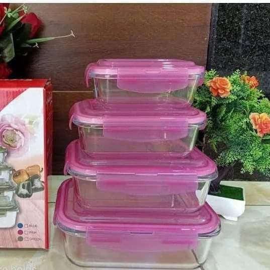 Borosilicate Glass Storage Container Set