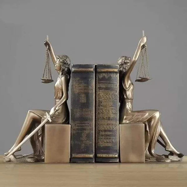 Goddess of justice heavy resin Bookends Statue/Sculpture