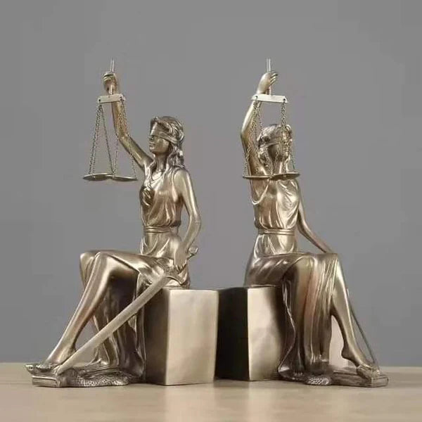 Goddess of justice heavy resin Bookends Statue/Sculpture