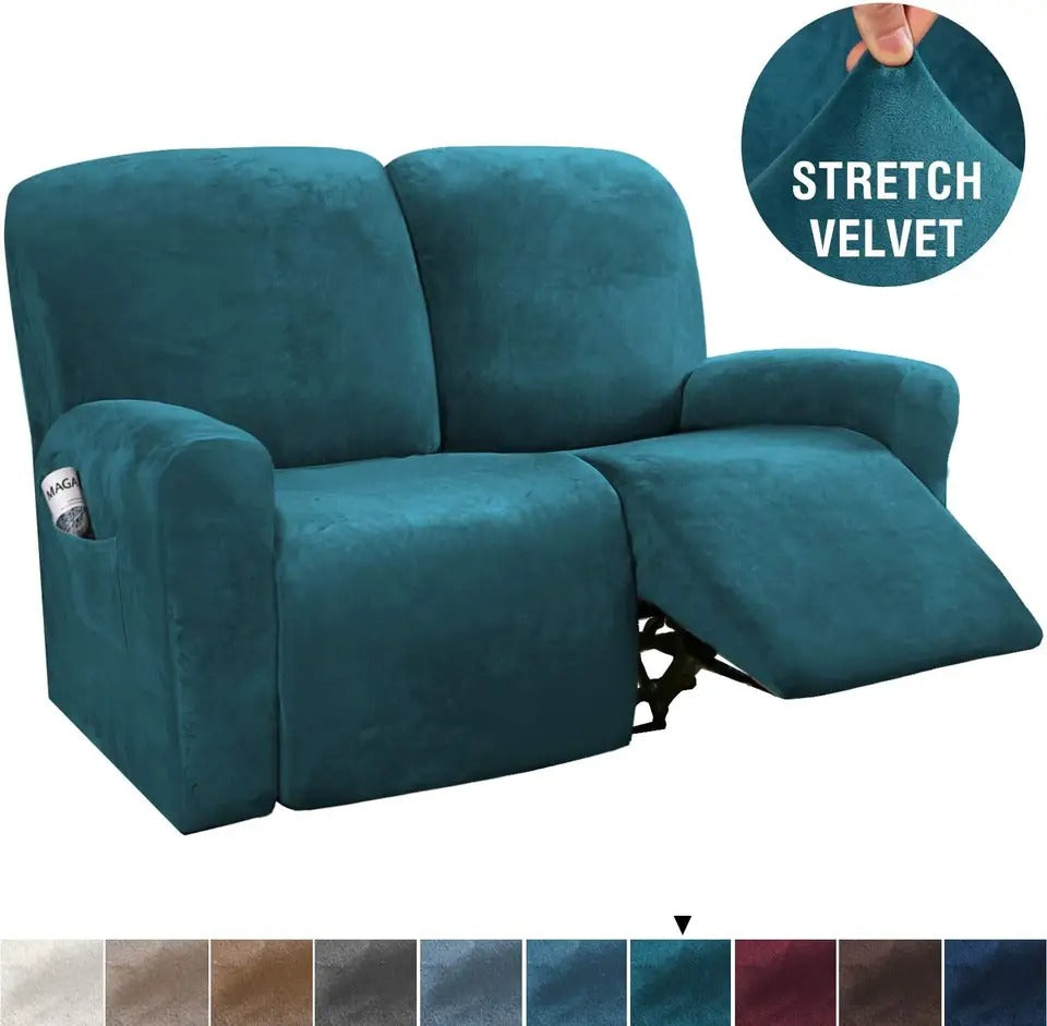 Recliner Velvet Covers Sofa Slipcovers