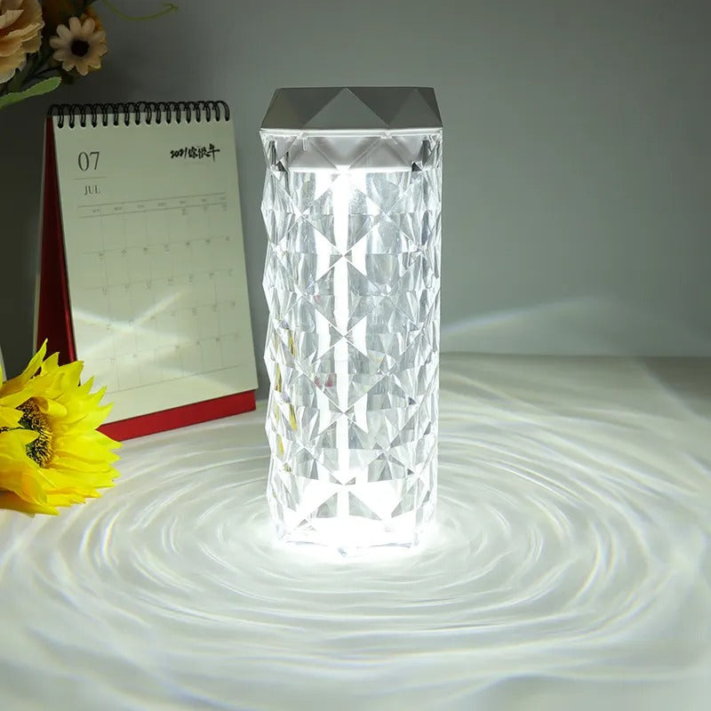 USB Desktop Crystal Humidifier  Night Light 900ml Mist Aroma Diffuser Home Bedroom Humidifier Purifier