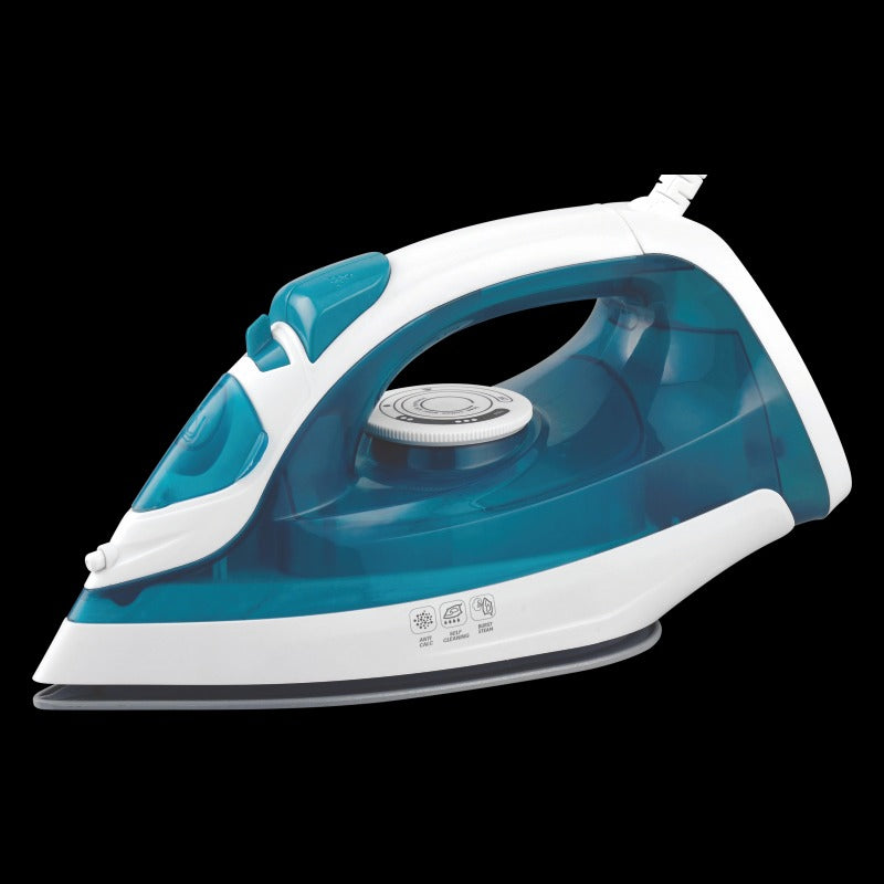 Rebune 1600W Steam Iron  Dry Ironing Function, Self-Cleaning, Spray & Steam Function- (White & Blue)