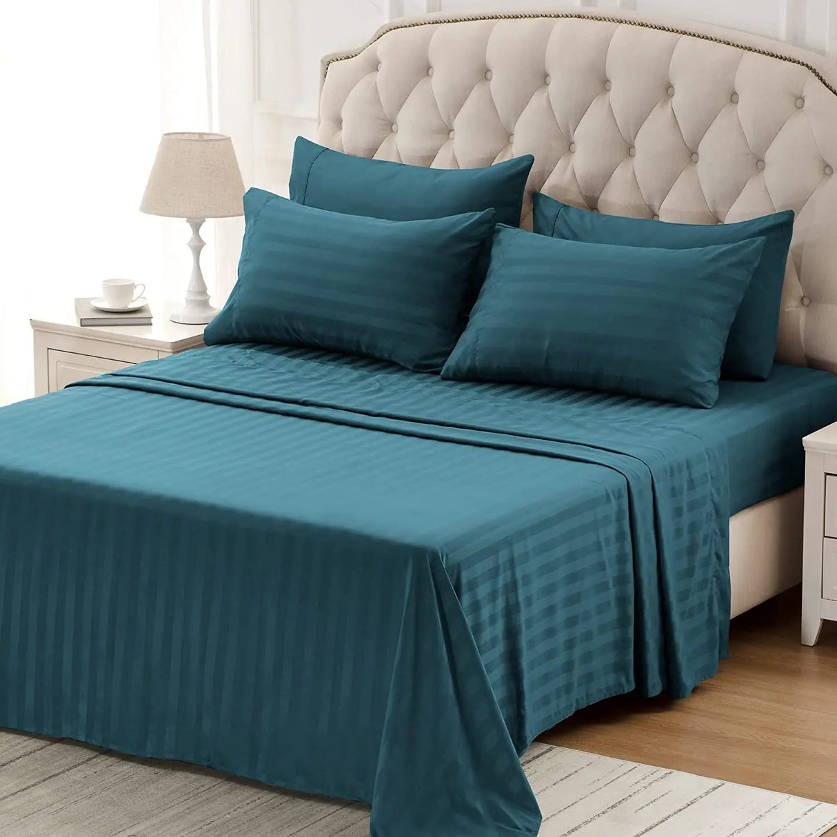 Cotton Striped Cooling BedSheets