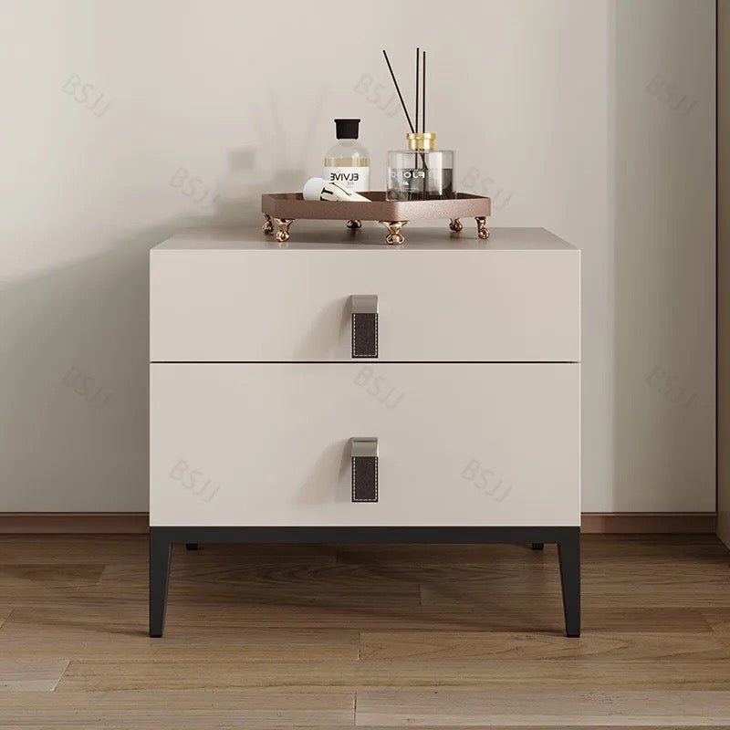 Nordic Luxury Double Nightstand Bedside Drawers With 2 Drawers Cabinets