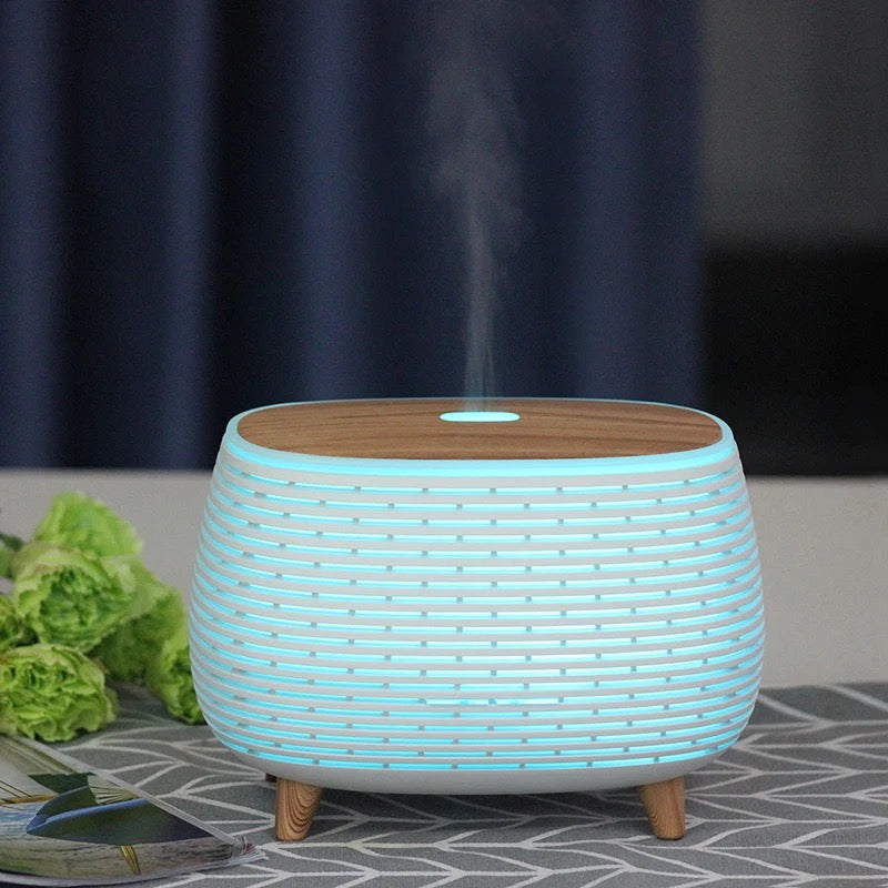 7 Colors Wood Grain Ultrasonic Humidifier Aromatherapy & Diffuser