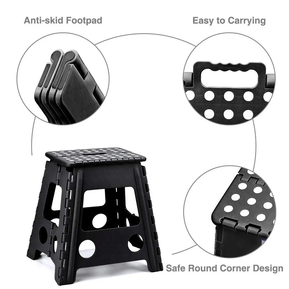 Folding Step Stool Foldable for Adults and Kids Heavy Duty Stepping Stool with Handle