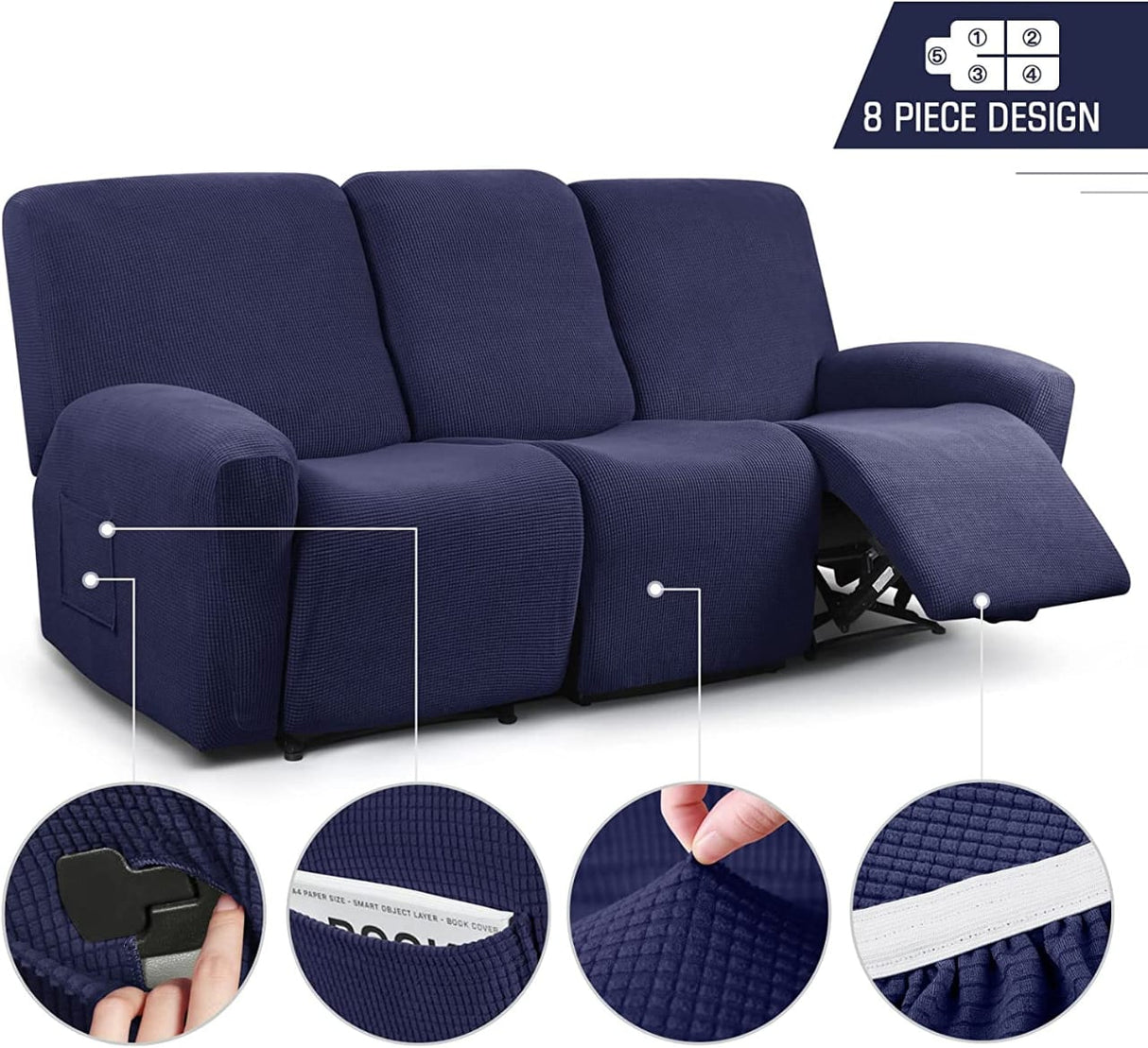 Recliner Jacquard Reclining Sofa Slipcovers