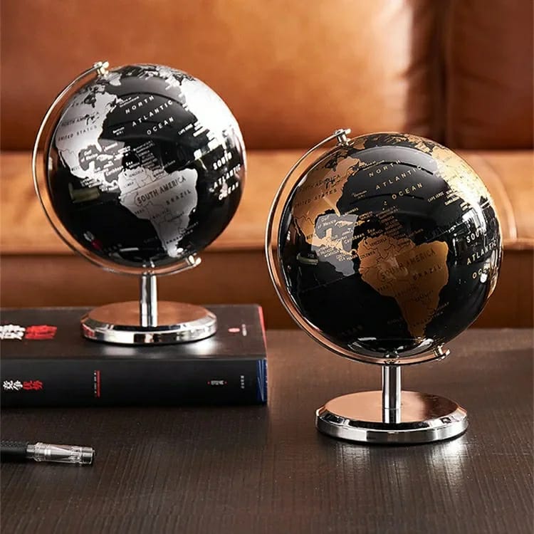 Decorative Globe with Stand, Antique Globe Desktop Ornament World Map Modern Desktop Decoration Souvenir for Office Home Decor