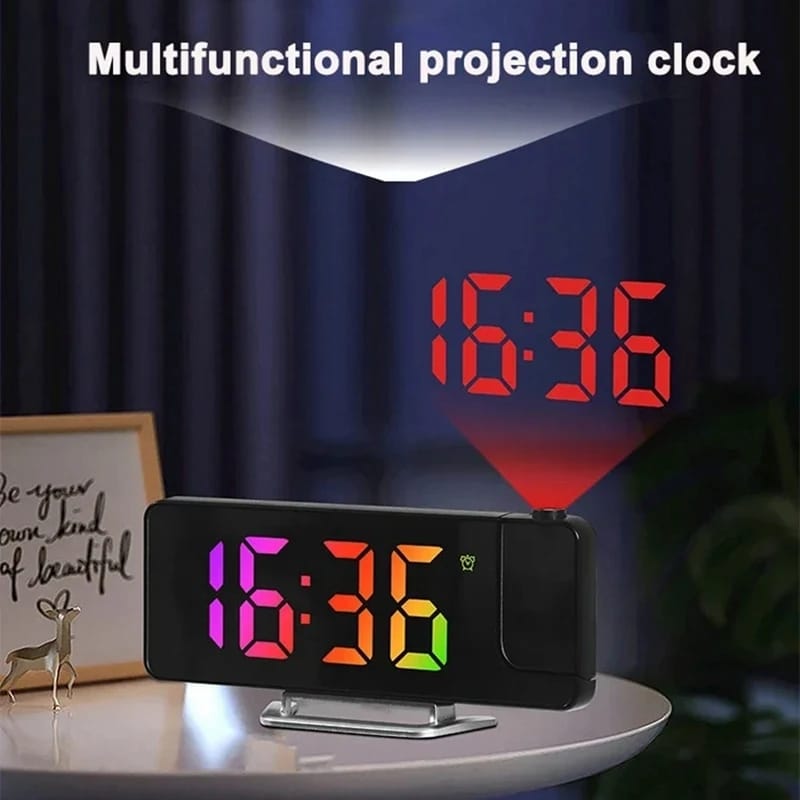 180% Projection LED Digital Clock With Alarm Clock For Table