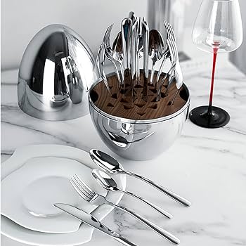 36pc Executive Egg-Shaped Cutlery Set