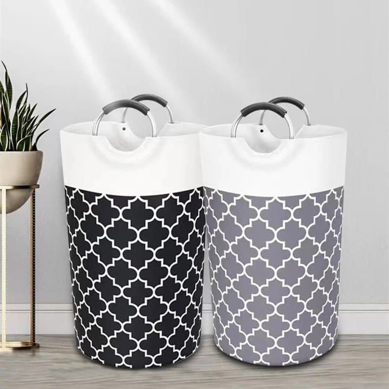 Laundry Basket 82L With Metal Handles